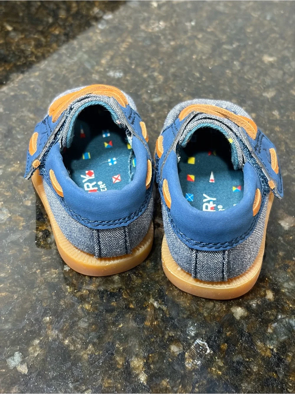 SPERRY Top-Sider Blue Chambray Boat Shoes Infant size 1